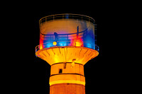 Nächtliche Beleuchtung des Wasserturmes