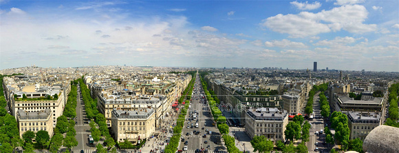 Paris Panorama Champs Elysees